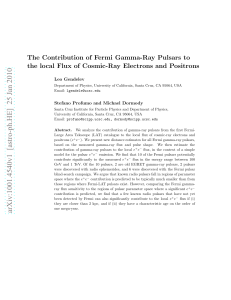 The Contribution of Fermi Gamma-Ray Pulsars to the local Flux of
