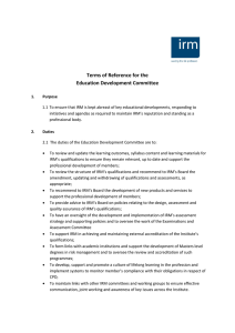 Terms of Reference for the Education Development Committee