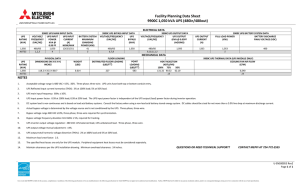 Facility Planning Data Sheet 9900C 1,050 kVA UPS (480in/480out)