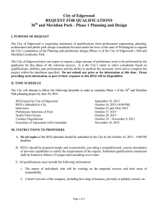 RFQ -- 36th and Meridian Park- Phase I