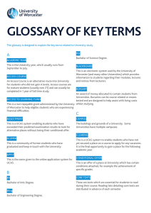 glossary of key terms - University Of Worcester