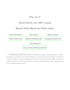 Who Am I? Racial Identity and Affect Among Biracial White
