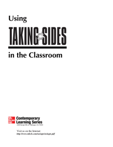 Using Taking Sides in the Classroom