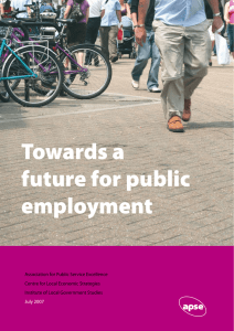 Towards a Future for Public Employment