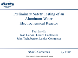 Preliminary Safety Testing of an Aluminum