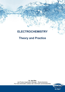 ELECTROCHEMISTRY Theory and Practice