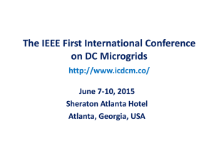 The IEEE First International Conference on DC Microgrids