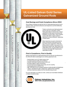 UL-Listed Galvan Gold Series Galvanized Ground Rods