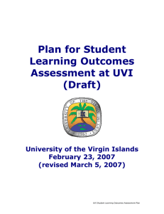 Student Learning Outcomes Assessment Plan
