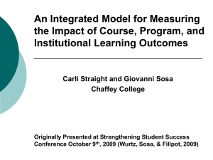 An Integrated Model for Measuring the Impact of Learning Outcomes