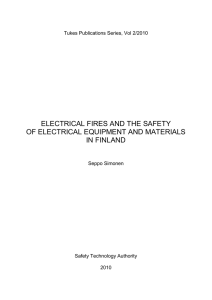 ELECTRICAL FIRES AND THE SAFETY OF ELECTRICAL