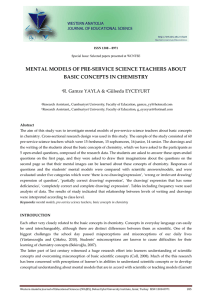 mental models of pre-service science teachers about basic concepts