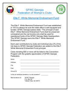 Ella F. White Memorial Endowment Fund donation