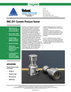 DAC-341 Ceramic Pressure Sensor