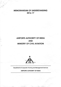 MoU 2016-17 - Airports Authority of India