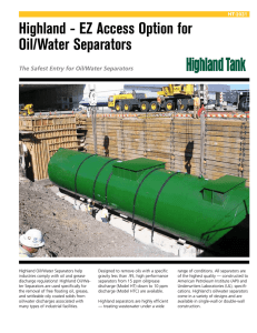 EZ Access Option for Oil/Water Separators Highland Tank