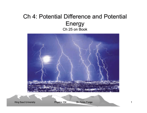 Ch 4: Potential Difference and Ch 4: Potential Difference