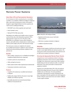 Remote Power Systems