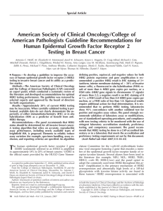 American Society of Clinical Oncology/College of American