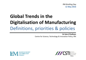 Global Trends in the Global Trends in the Digitalisation of