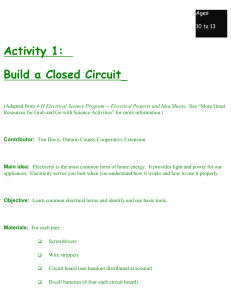 Activity 1: Build a Closed Circuit