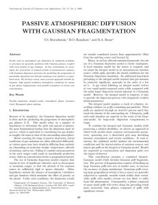 passive atmospheric diffusion with gaussian fragmentation