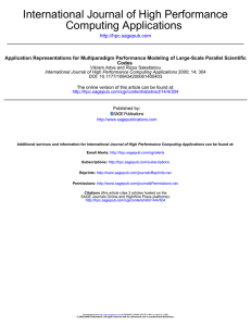 Computing Applications International Journal of High