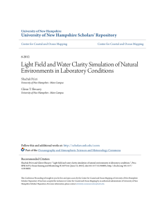 Light Field and Water Clarity Simulation of Natural Environments in