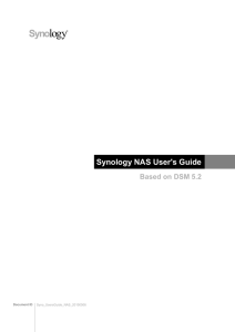 Synology NAS User`s Guide Based on DSM 5.2
