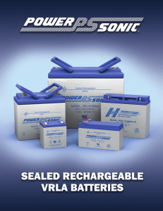 Power Sonic Sealed Lead Acid Battery Catalogue
