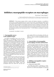 Inhibitory neuropeptide receptors on macrophages