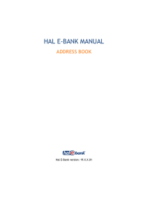 Hal E-Bank Manual