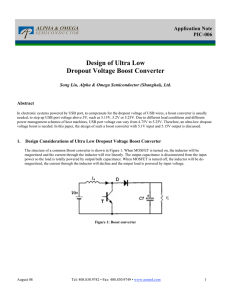 Design of Ultra Low Dropout Voltage Boost Converter