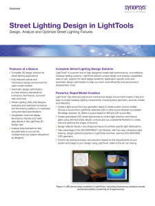 Street Lighting Design in LightTools