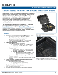 Delphi Sealed Printed Circuit Board Electrical Centers