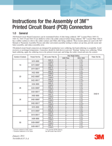 Instructions for the Assembly of 3M™ Printed Circuit Board (PCB