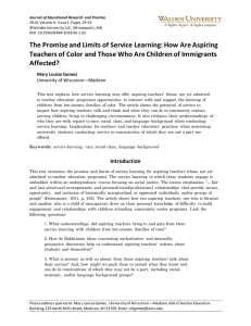 The Promise and Limits of Service Learning for