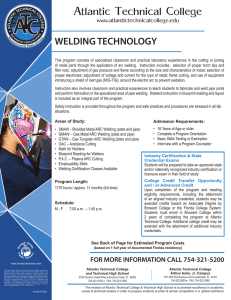 welding technology - Atlantic Technical College