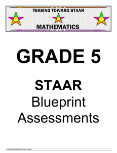 Blueprint Assessments - TEKSing toward STAAR