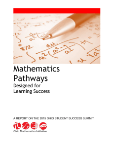 Mathematics Pathways Designed for Student Success