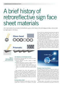 A brief history of retroreflective sign face sheet materials