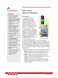 G64 Area Gamma Monitor Data Sheet