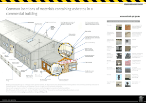 Common locations of materials containing asbestos in a commercial