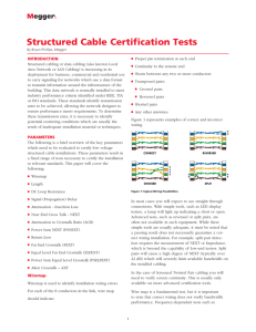 Structured Cable Certification Tests