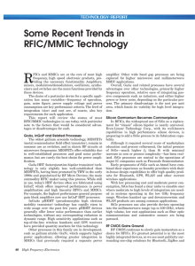 Some Recent Trends in RFIC/MMIC Technology