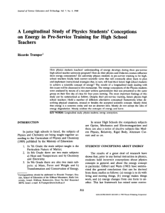 A Longitudinal Study of Physics Students` Conceptions on Energy in