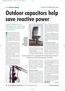 Outdoor capacitors help save reactive power