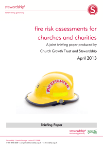 Fire risk assessments for churches and charities