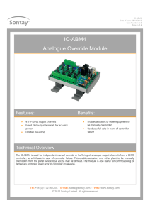IO-ABM4 Analogue Override Module