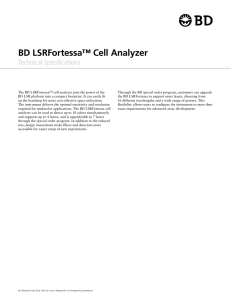 BD LSRFortessa™ Cell Analyzer Technical Specifications